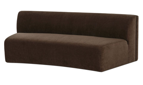 Naomi Concave Sofa Dark Brown