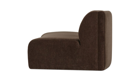 Naomi Concave Sofa Dark Brown