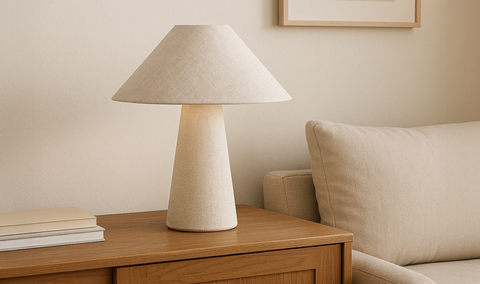 Nori Table Lamp Flecked White