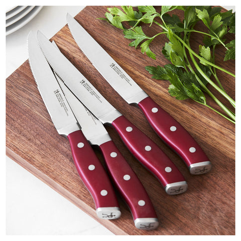 Forged Accent - 4pc Steak Set- Red