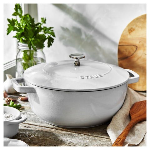 Cast Iron - 3.75-qt Essential French Oven Cocotte - White