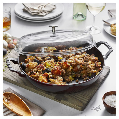 Cast Iron - Braisers/ Sauté Pans - 3.5-qt Braiser with Glass Lid - Grenadine