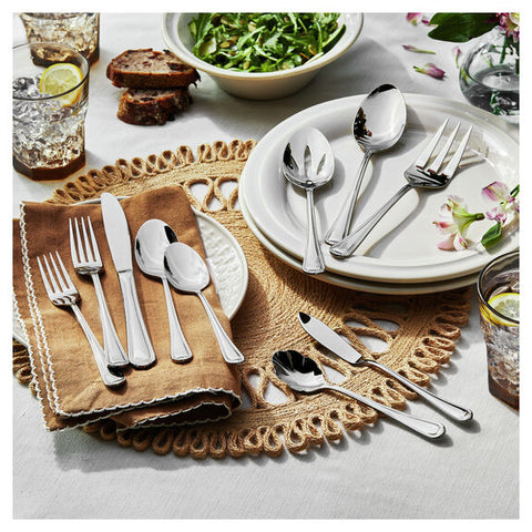 Flatware Sets - Alcea 65pc 18/10 Stainless Steel Flatware Set