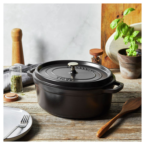 Cast Iron - Coq au Vin Dutch Ovens - 5.75-qt Coq au Vin Dutch Oven - Black