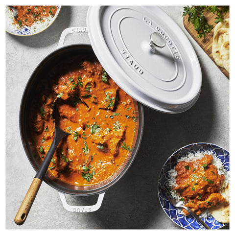 Cast Iron - Coq au Vin Dutch Ovens - 5.75-qt Coq au Vin Dutch Oven - White