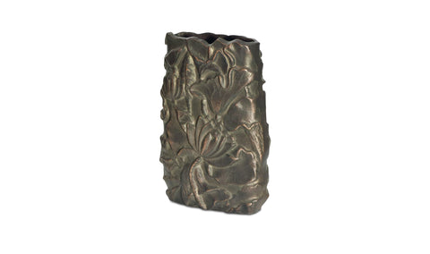 Sabine Cast Aluminum Vase Antique Brass