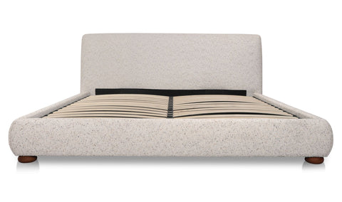 Beau Queen Storage Bed Speckled Light Grey