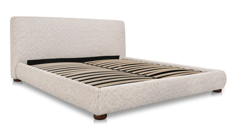 Beau Queen Storage Bed Speckled Light Grey