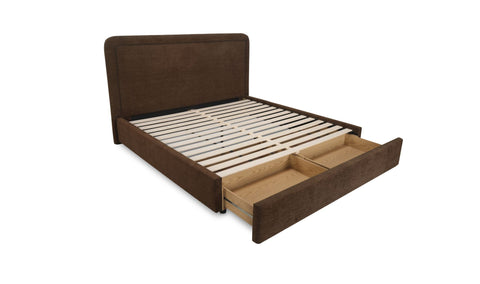 Simon King Storage Bed Brown