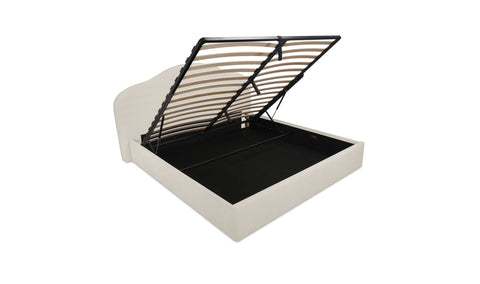 Maggie King Storage Bed Cream
