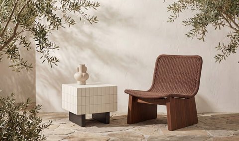 Farren Outdoor Side Table Cream