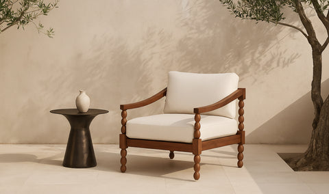 Delilah Outdoor Accent Chair Brown