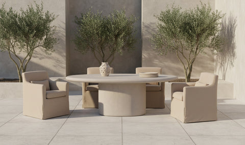 Frida Outdoor Dining Table Cream