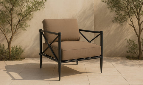 Willow Outdoor Accent Chair Light Brown