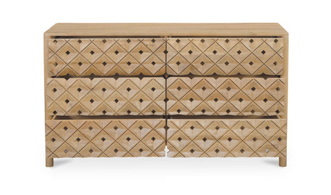 Fulton 6 Drawer Dresser Natural