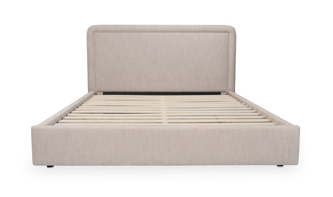 Simon Queen Storage Bed Flecked Beige