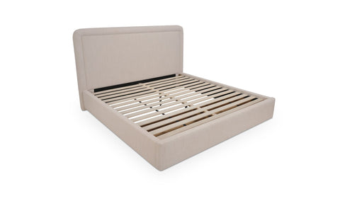 Simon Queen Storage Bed Flecked Beige