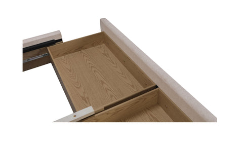 Simon Queen Storage Bed Flecked Beige