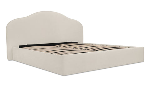 Maggie Queen Storage Bed Cream