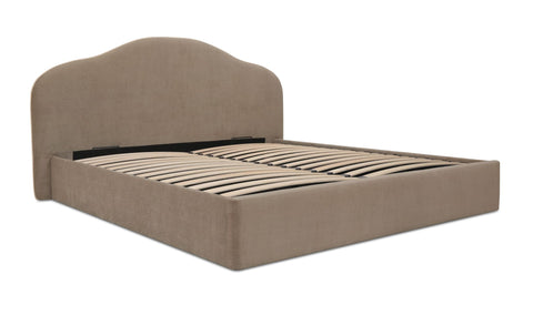 Maggie Queen Storage Bed Taupe