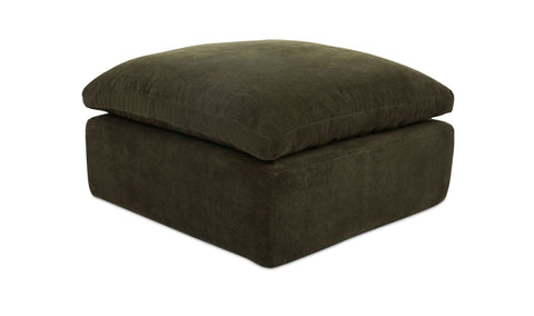 Cates Ottoman Dark Green