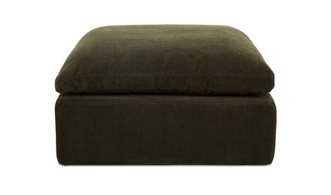 Cates Ottoman Dark Green