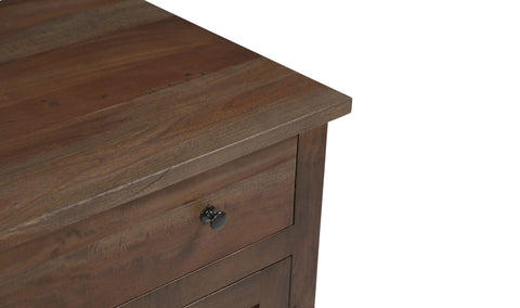 Gene Charging Nightstand Dark Brown