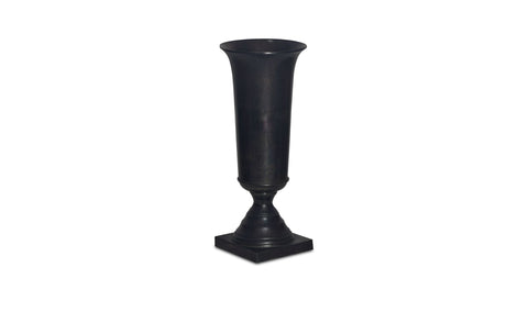 Cassia Cast Aluminum Vase Black