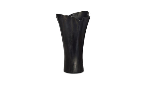Yeri Cast Aluminum Vase Black