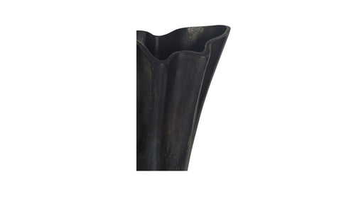 Yeri Cast Aluminum Vase Black