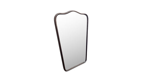 Keyes Mirror Blackened Bronze Cast Aluminum