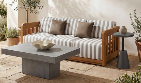 Adelaide Outdoor Sofa Brown Stripe