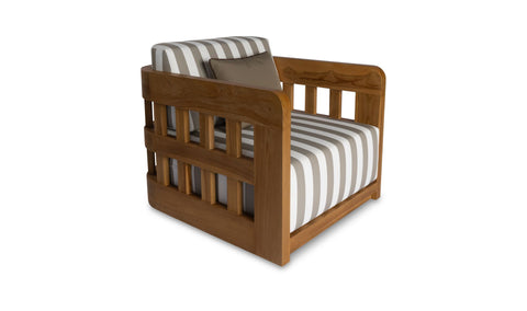 Adelaide Outdoor Accent Chair Brown Stripe