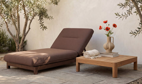 Enzo Outdoor Adjustable Lounge Chair Brown