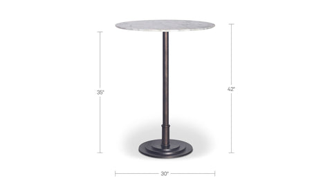 Tori Outdoor Bar Table White Marble