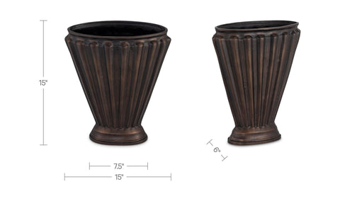 Jade Vase Antique Brass Cast Aluminum