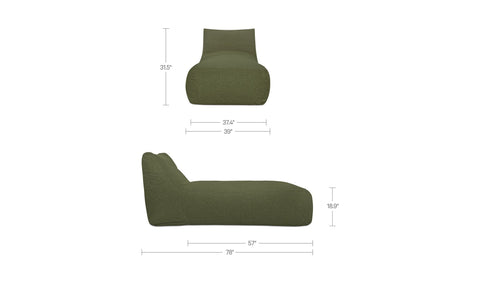 Lirio Outdoor Chaise Green