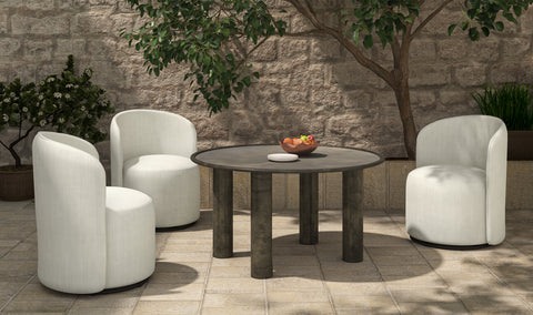 Deacon Outdoor Dining Table Deep Bronze