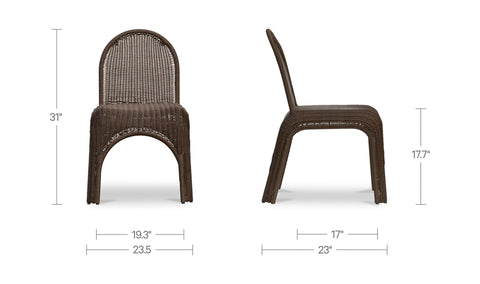 Kendall Outdoor Dining Chair Brown