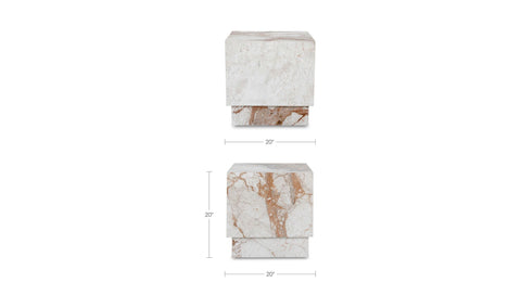 Layla Side Table Breccia Marble