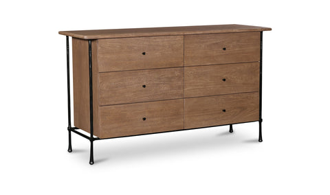 Rene 6 Drawer Dresser Brown