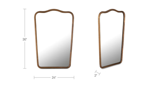 Keyes Mirror Brass