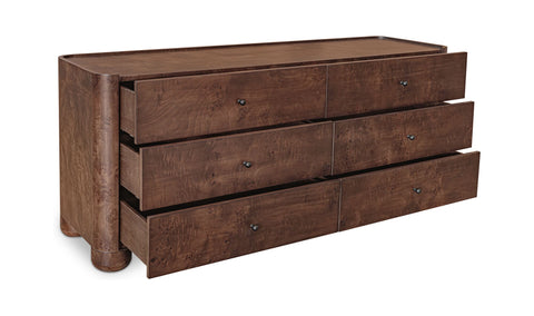 Gibson 6 Drawer Dresser Dark Brown