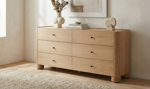 Gibson 6 Drawer Dresser Natural