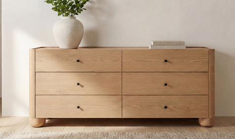 Gibson 6 Drawer Dresser Natural