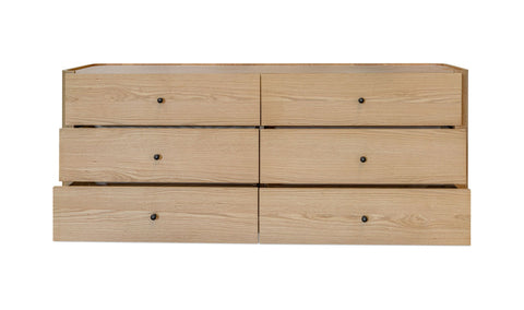 Gibson 6 Drawer Dresser Natural