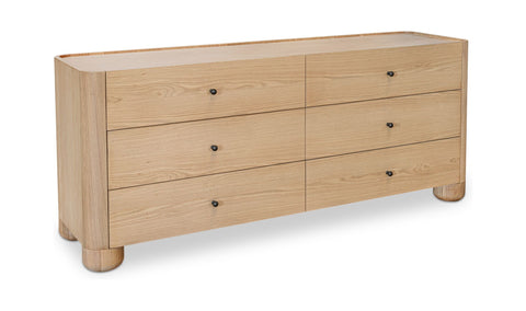 Gibson 6 Drawer Dresser Natural