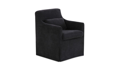 Lydia Slipcover Dining Chair Black