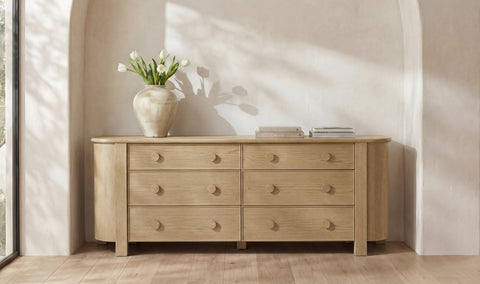 Loren 6 Drawer Dresser Natural