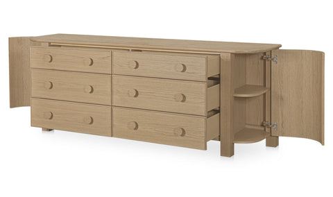Loren 6 Drawer Dresser Natural